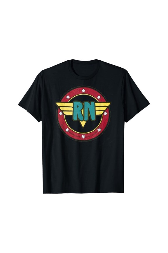 Vintage Wonder Nurse Rn Superhero Distressed Tshirt Size S-5XL