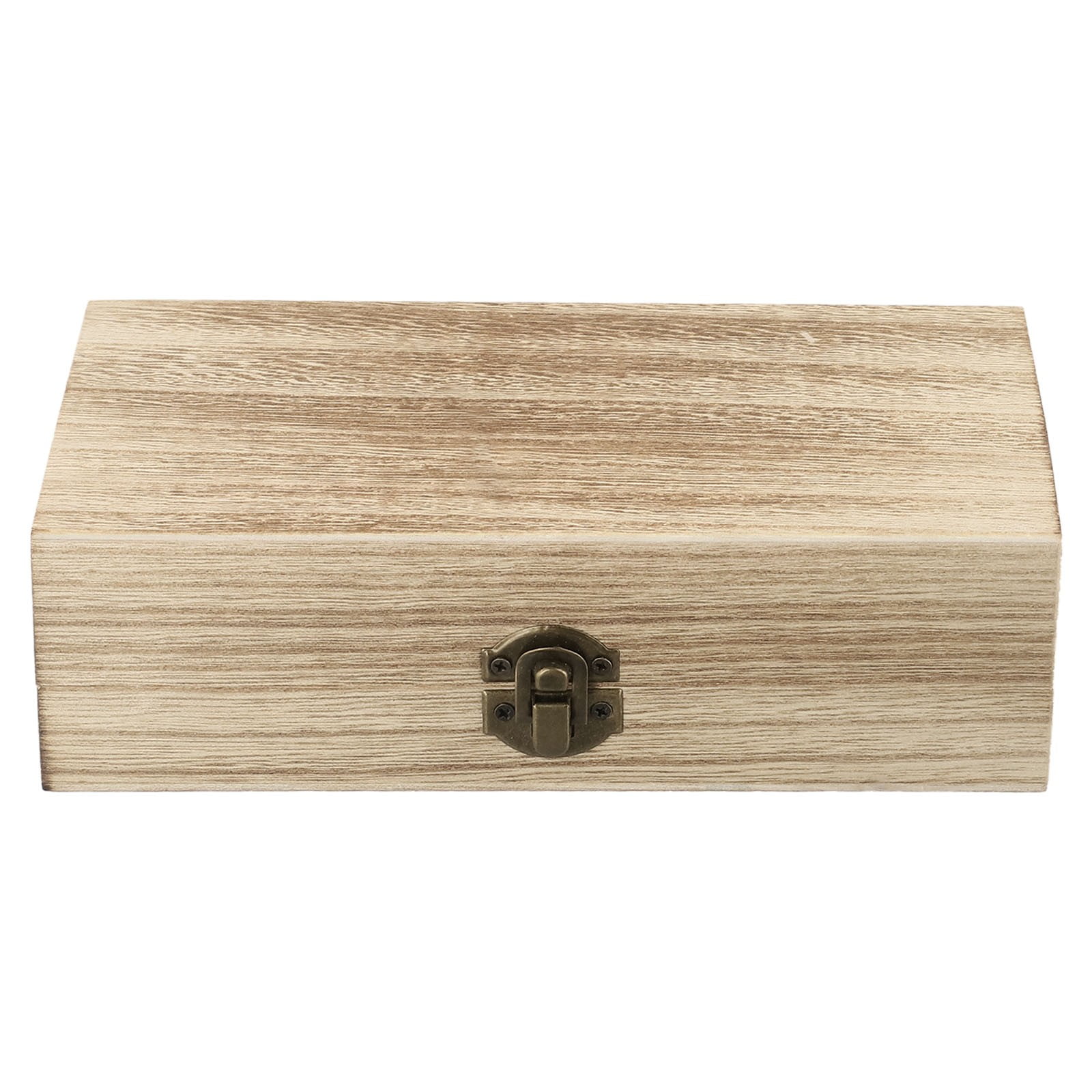Vintage Wood Box With Slide Lid Keepsake Storage Wooden Box Rustic Wood