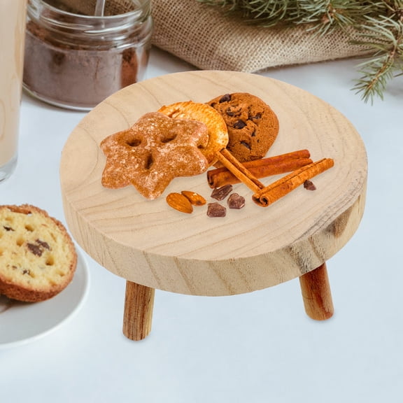 MERRYHAPY Solid Wood Multifunctional Stool for Kitchen, Living Room, Cake Display, Fruit Holder, Indoor Decoration, Stylish and