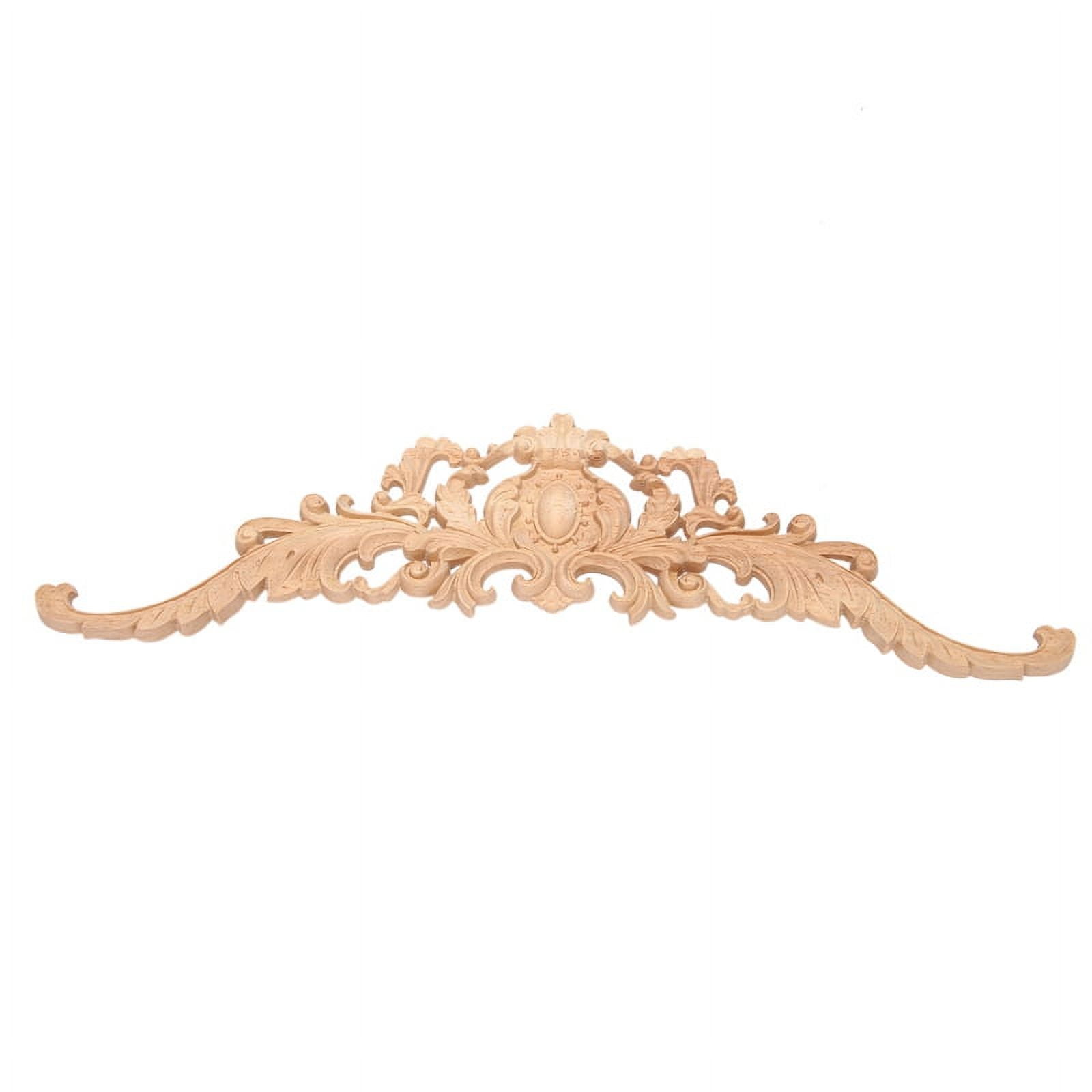 Vintage Wood Carved Applique Decorate Fireplace Door Furniture