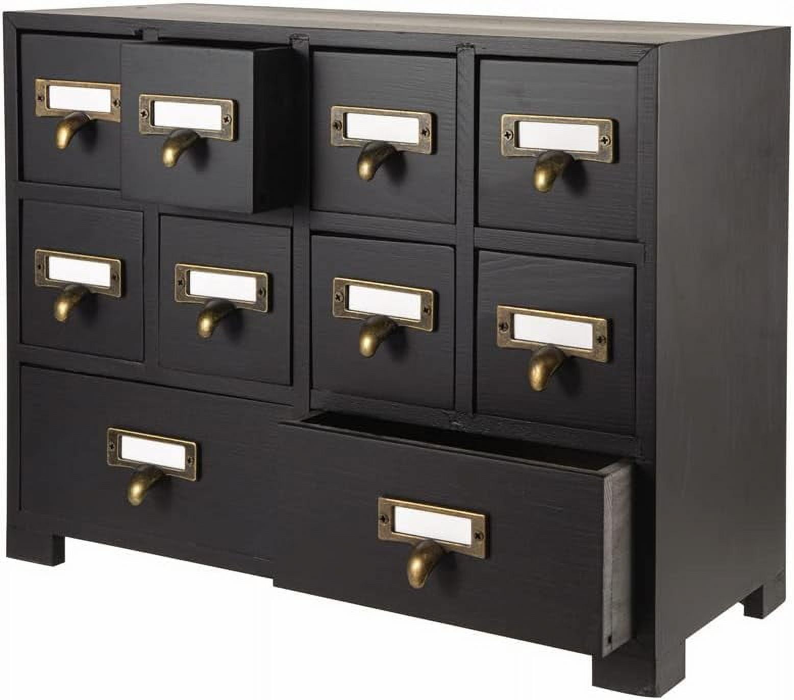 Vintage Wood Chinese Apothecary Medicine with Drawers & Labels