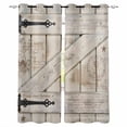 thumbnail image 1 of Vintage Wood Grain Blackout Curtains for Bedroom Living Room Darkening Curtains 63 Inches Long Farmhouse Country Door Retro Window Curtain 2 Panels Set Window Treatment Grommet Drapes 52"x63", 1 of 9