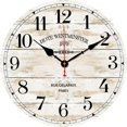 Vintage Wood Grain Custom Clock Round Digital Wall Clock Large Silent