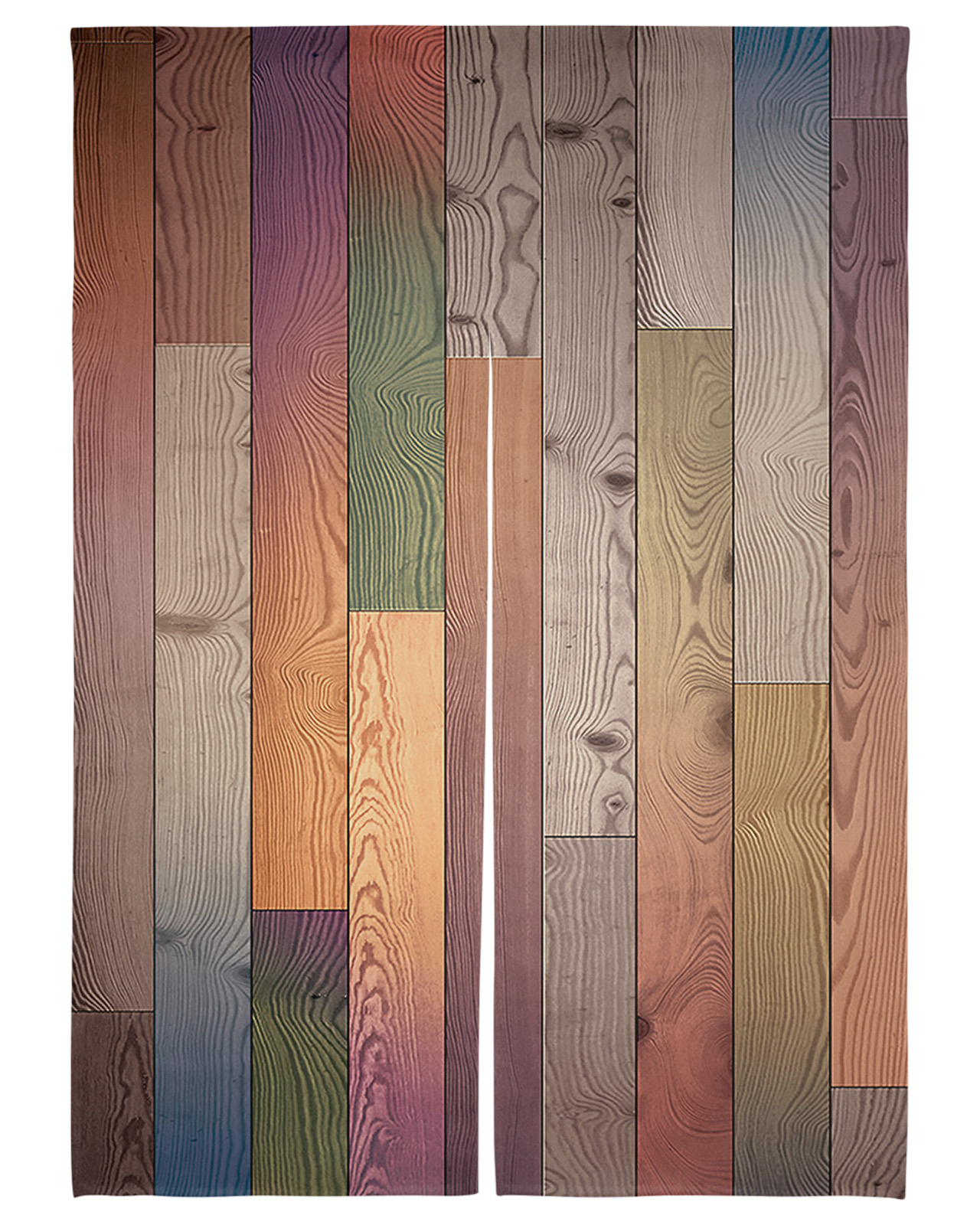 Vintage Wood Texture Japanese Door Curtain Living Room Bedroom ...