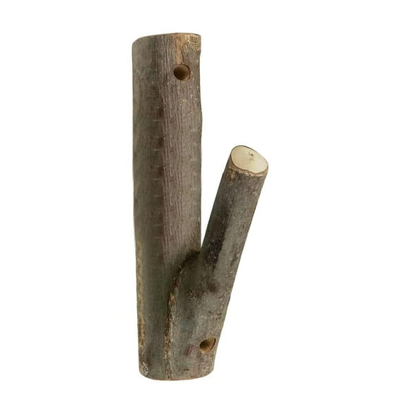 Vintage Wood Tree Branch Wall Hook Rustic Decorative Wooden Adhesive Hooks for Key Holder Bag Hat Coat Rack