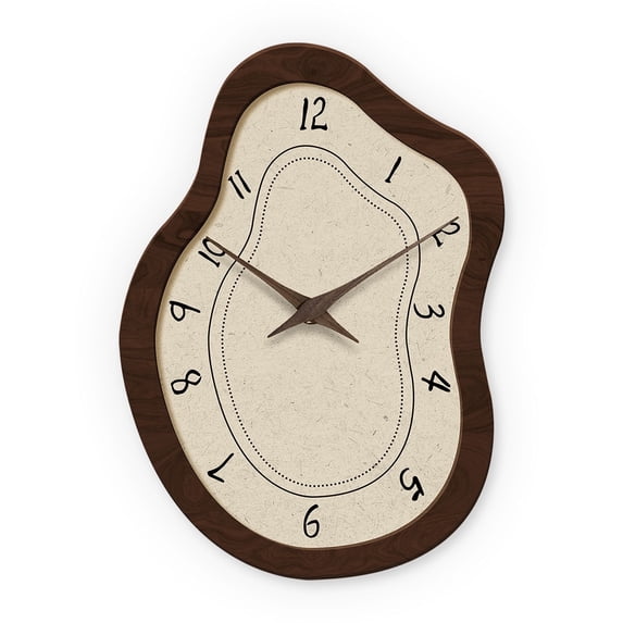 Vintage Wood Wall Clock Battery Operated 12 Inch Brown Farmhouse Wall Clocks for Living Room Bedroom Kitchen Unique Decorative Wall Clock Silent Non-Ticking