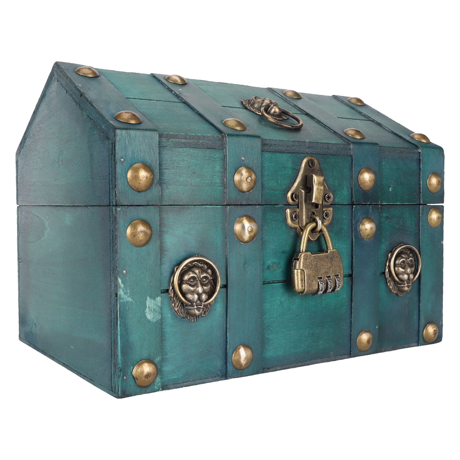 Vintage Wooden Boxes With Lock, Decorative Wooden Storage Box Treasure