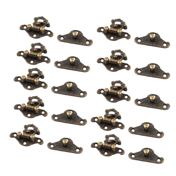 Vintage Wooden Case Jewelry Box Clasp Hasp Latch 10 Sets w Screws