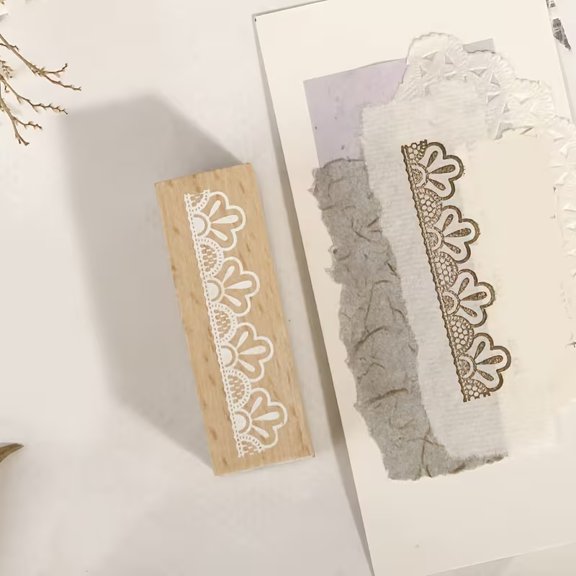 Vintage Wooden Craft Stamp for Scrapbooking, Journaling, Card Making, and Letter Writing