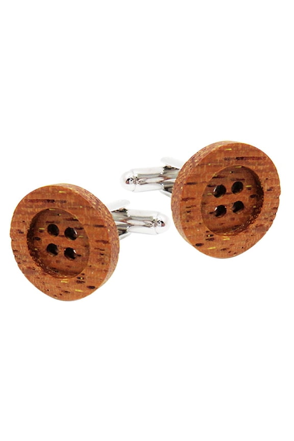 Vintage Wooden Cufflinks Shirt Business Wedding Party Festival Gift