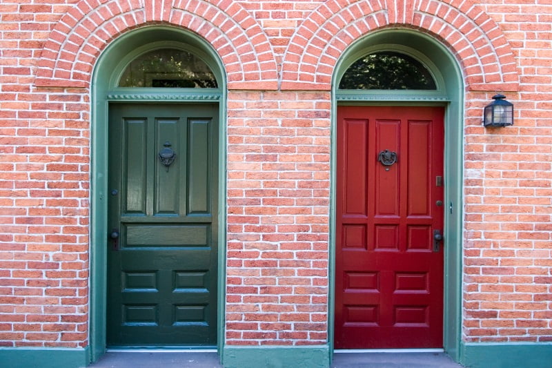 Vintage Wooden Door Photography Backdrop Faded Green And Red Retro Door
