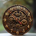 thumbnail image 1 of Vintage Wooden Gear Clock Wall Decor 10-Inch Silent Wooden Wall Clock, Battery Operated (AA Batteries Not Included), Artistic Home Decor, 1 of 8