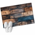 thumbnail image 1 of Vintage Wooden Large Area Rugs for Bedroom Living Room, Soft Non Slip Carpet Bedside Rug, Farmhouse Retro Shabby Wood Rectangular Floor Cover Kitchen Accent Rug 2'x3' for Dining Room/Office, 1 of 9