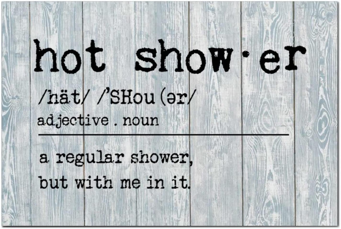 Vintage Wooden Sign Hot Show·er Definition Decor Signs Wood Grain