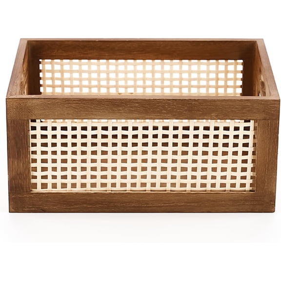 Vintage Wooden Storage Box - 11.8" x 7.9" x 5.5" (30x20x14cm) Rustic Decorative Organizer - Antique Style Keepsake Chest for Jewelry, Photos, Stationery - Handcrafted Wood Box