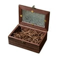 thumbnail image 1 of Vintage Wooden Storage Box with Glass Lid, Keepsake Box Small Decorative Storage Box for Jewelry, Trinket, Wooden Jewellery Boxes Gift and Home Decorations (Medium), 1 of 7