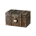 thumbnail image 1 of Vintage Wooden Storage Box with Lock – Antique Square Jewelry Organizer & Multi-Purpose Keepsake Chest, Decorative Trinket Box for Small Treasures, Photos & Desk Accessories, 1 of 7