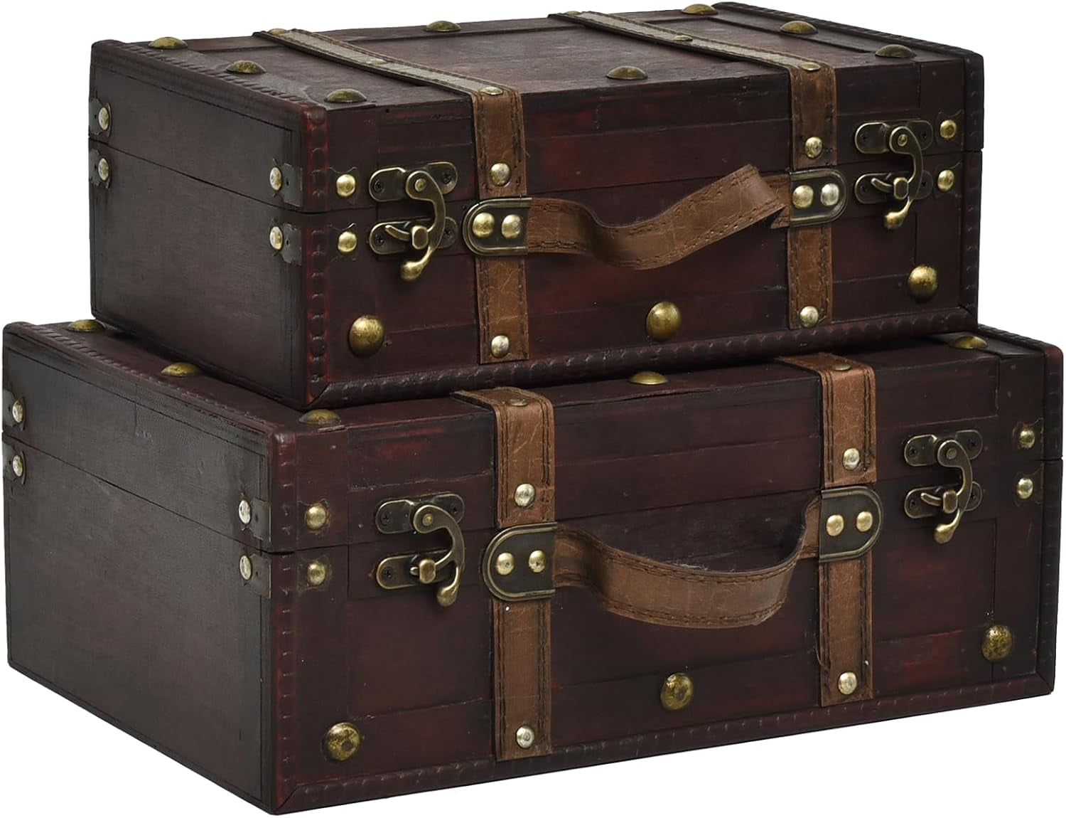 DormCo Texture Trunk - Decorative Storage With Wheels, Burgundy