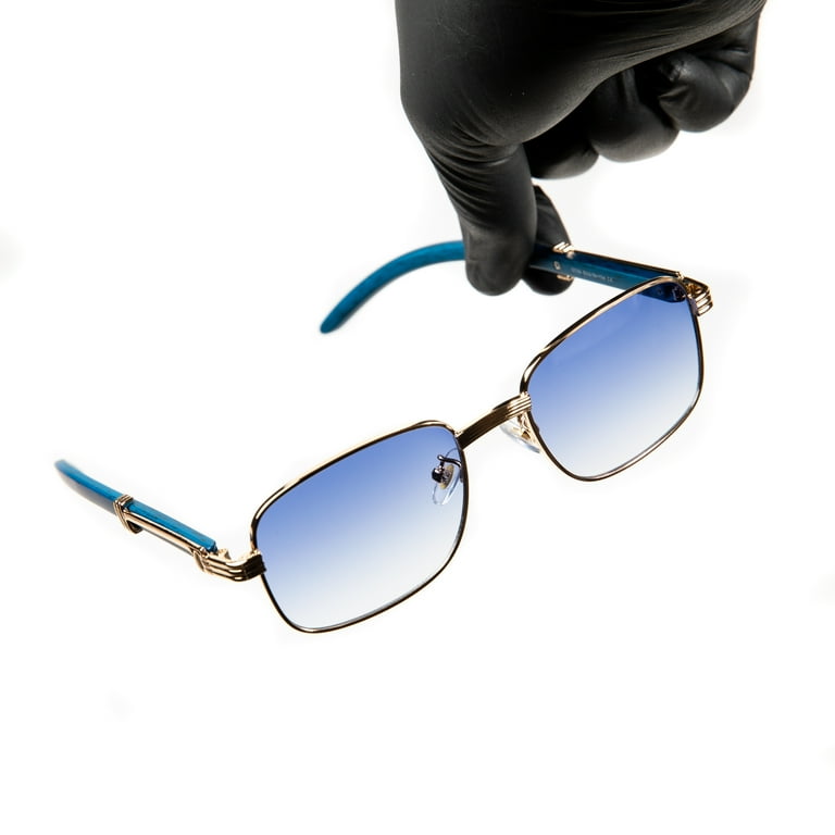 Mens blue tinted sunglasses sale