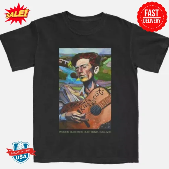 Vintage Woody Guthrie_s Dust Bowl Ballad Classic T-Shirt S-5XL