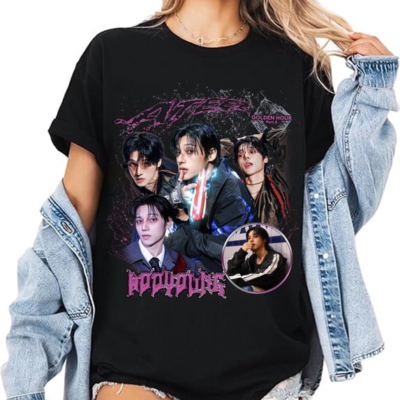 Vintage Wooyoung Graphic T-Shirt, Ateez Golden Hour Part 5 Tee