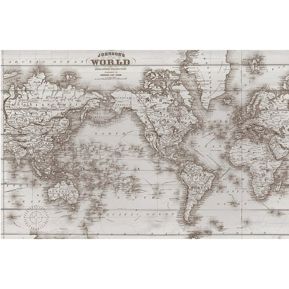 Vintage World Map 2 Poster Print by Candace Allen