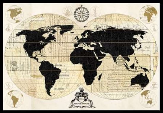Vintage World Map Canvas Art - Devon Ross (20 x 28)