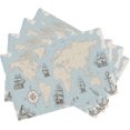thumbnail image 1 of Vintage World Map Placemats Set of 4, Placemats for Dining Table,Heat Resistant Stain Resistant Wipeable Table Mats for Kitchen Dining Holiday Party Home Decor,12x18 Inch, 1 of 7