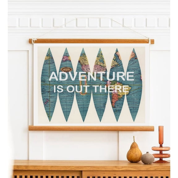 Vintage World Map Wall Art, World Map, Adventure Print, Geography, Map Living Room Art, World Map Design, Map, Trendy Art Wall Art, Modern Wall Decor, 16x24 UNFRAMED