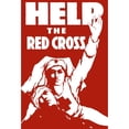 thumbnail image 1 of Vintage World War I poster of a Red Cross nurse helping a wounded soldier Poster Print, 1 of 2