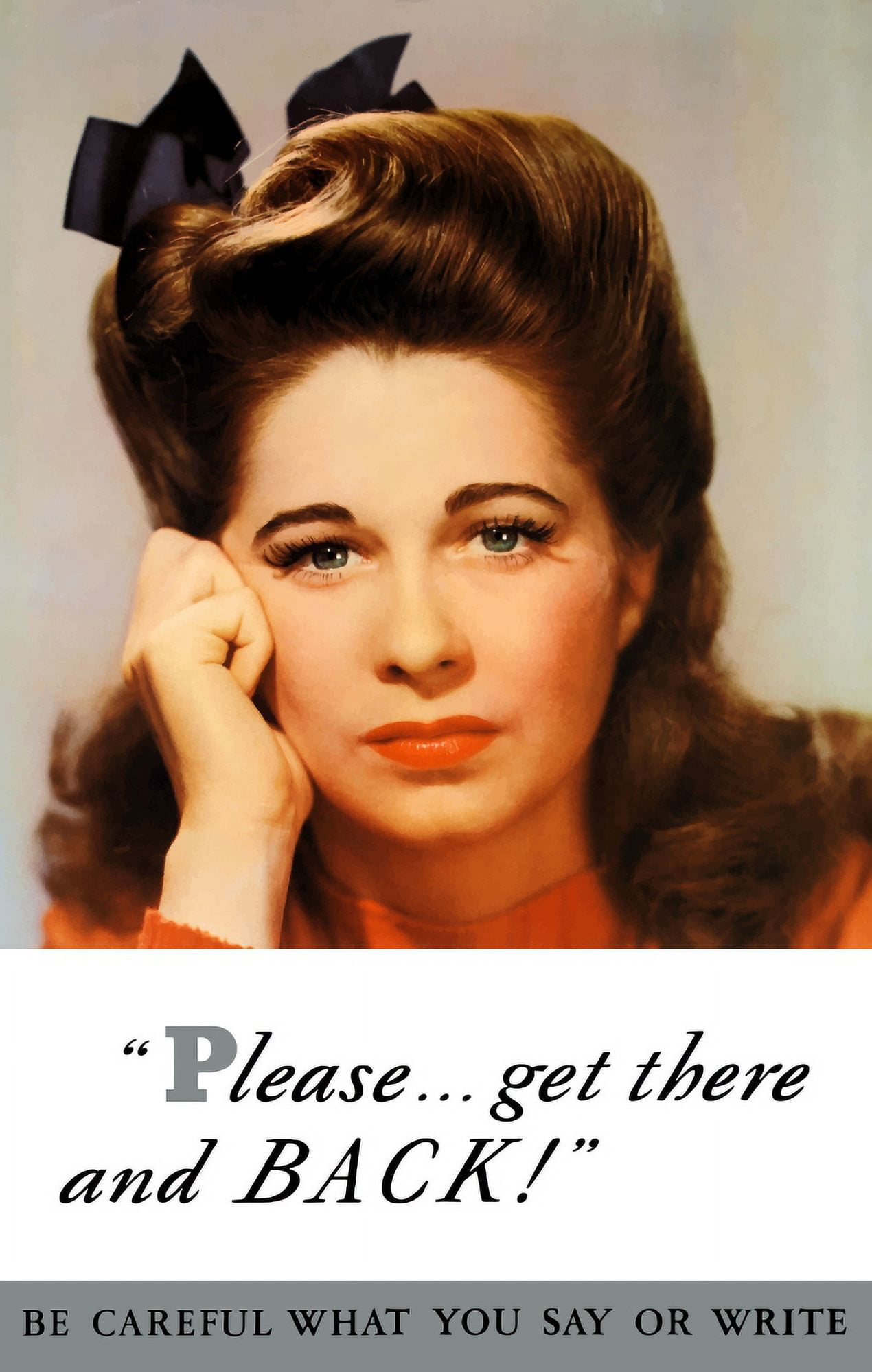 Vintage World War II poster features a war wife looking sad Canvas Art - John ParrotStocktrek Images (23 x 35)