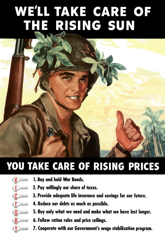 Vintage World War II poster of a US soldier giving the thumbs-up Canvas Art - John ParrotStocktrek Images (24 x 34)