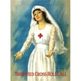 thumbnail image 1 of Vintage World War One Poster of A Red Cross Nurse Holding Open Her Arms - 12 x 16, 1 of 1
