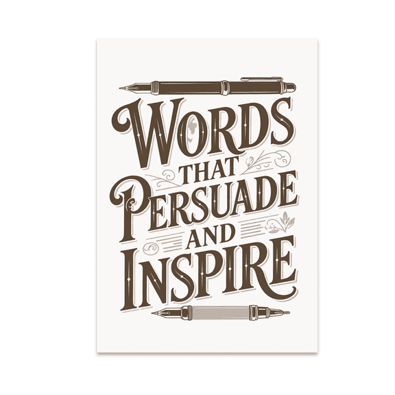 Vintage Writing Decor - Literature Enthusiast - 13x19 Poster Print