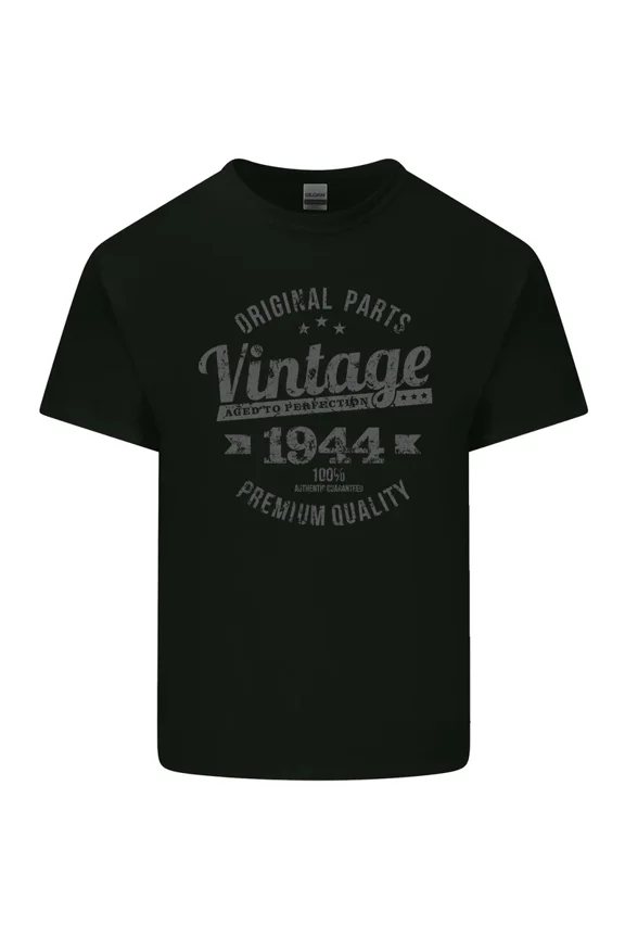 Vintage Year 82nd Birthday 1944 Soft Breathable Cotton Tee Shirt,for unisex up to 5XL