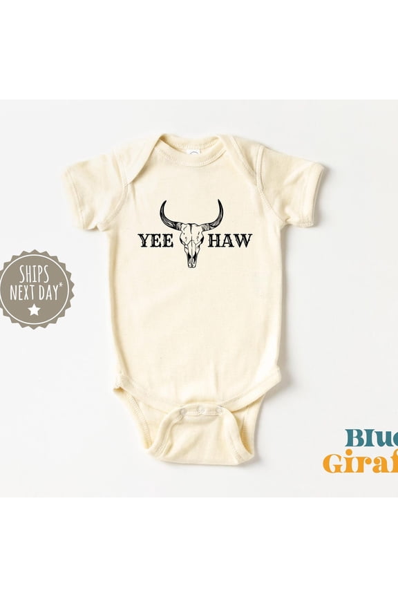 Vintage Yee Haw Baby Onesie - Western Baby Bodysuit - Retro Country Onesie Cute Baby Onesie, BABY BODYSUIT LAT 4424