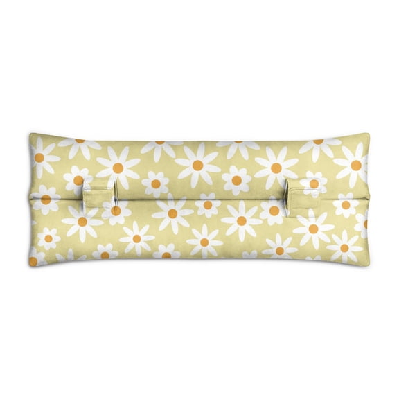 Vintage Yellow Daisy Post Surgery Seatbelt Pillow - Floral Chest Recovery Cushion - Lightweight & Travel-Friendly