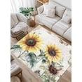 thumbnail image 1 of Vintage Yellow Sunflowers Area Rug for Bedroom 2.7x5 Ft American Pastoral Style Super Soft fuzzy Throw Rug Non-Slip Fluffy Plush Indoor Floor Carpet for Living Room Nursery Home Decor, 1 of 8