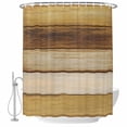 thumbnail image 1 of Vintage Yellow Wood Shower Curtain, Waterproof Shower Curtains for Bathroom, Farmhouse Retro Wooden Plank Washable Fabric Bathtub Curtain Set Bath Decor with 12 Hooks 48"x72", 1 of 6