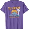 thumbnail image 1 of Vintage Yellowstone National Park Retro 80's Graphic Unisex T-Shirt for Men Women Kids Toddler,Violet Color,Size L, 1 of 5