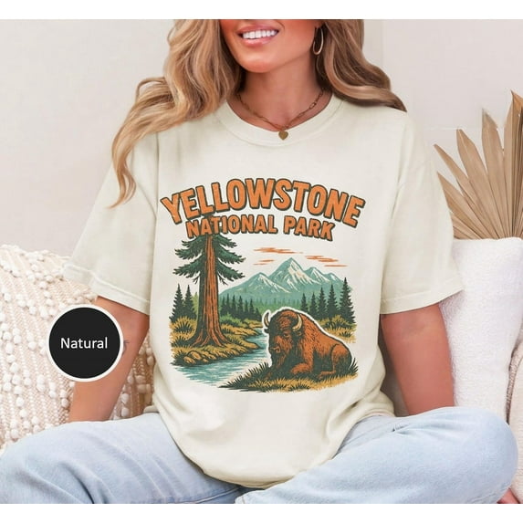 Vintage Yellowstone National Park T-shirt, Retro Outdoor Tee, Nature Lover Gift, Unisex Graphic Shirt, Hiking Adventure Top
