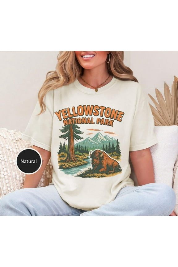 Vintage Yellowstone National Park T-shirt, Retro Outdoor Tee, Nature Lover Gift, Unisex Graphic Shirt, Hiking Adventure Top