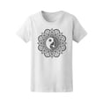 thumbnail image 1 of Vintage Yin Yang Floral Mandala Tee Women's -Image by Shutterstock, 1 of 2