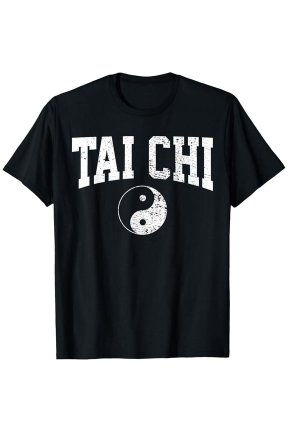 Vintage Yin Yang Symbol Tai Chi Graphic for Unisex Short Sleeve Tee