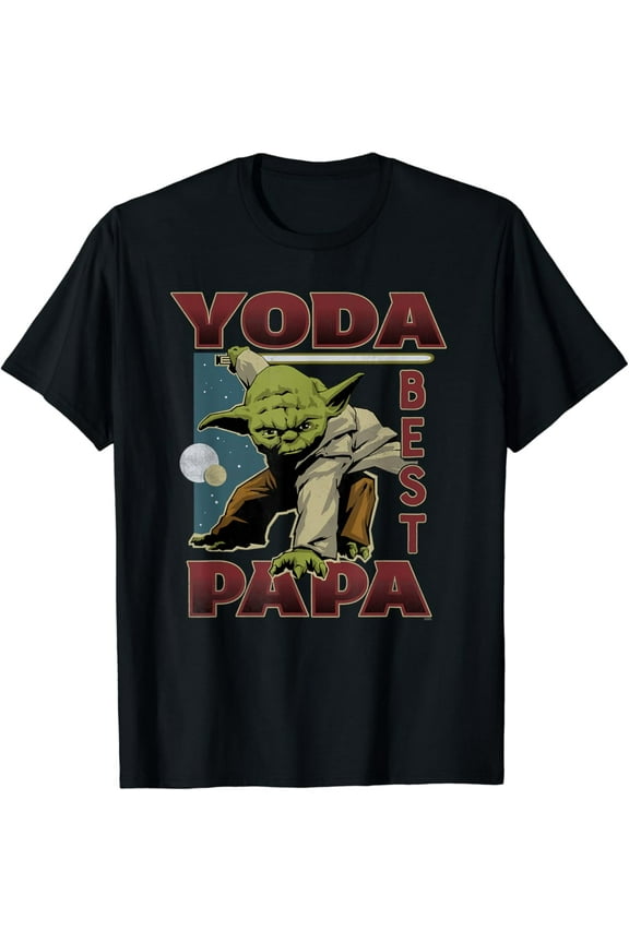 Vintage Yoda Best Papa Father's Day DÃa del Padre Funny T-Shirt S-5XL - Trending Birrthday Tee Gifts Vintage Tee -Birthday Gifts