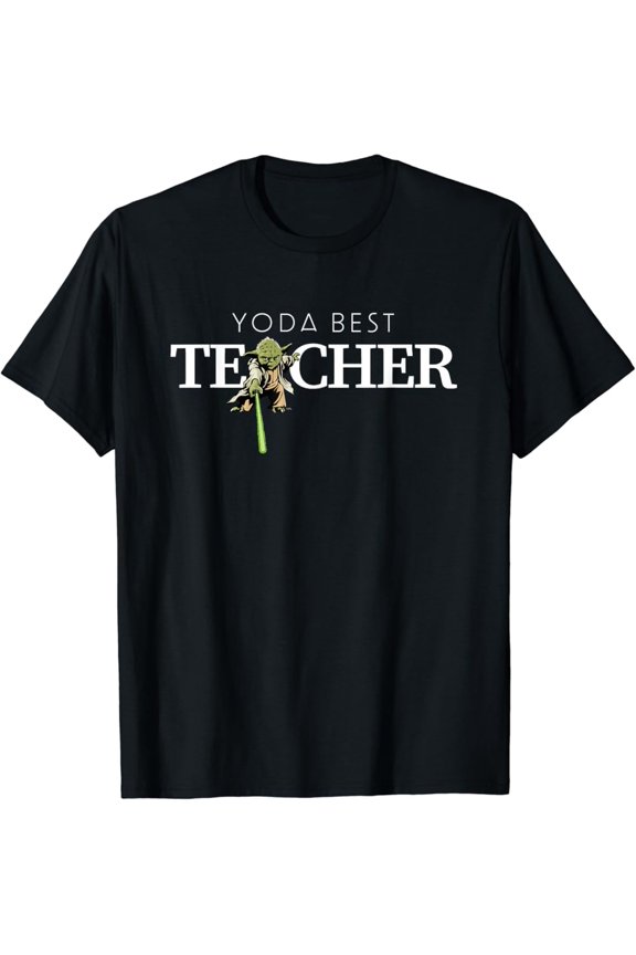 Vintage Yoda Best Teacher Lightsaber Teacher's Day Gift T-Shirt S-5XL - Trending Birrthday Tee Gifts Vintage Tee -Birthday Gifts