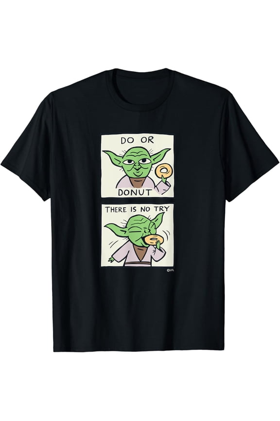 Vintage Yoda Do or Donut There is No Try Funny T-Shirt S-5XL - Trending Birrthday Tee Gifts Vintage Tee -Birthday Gifts