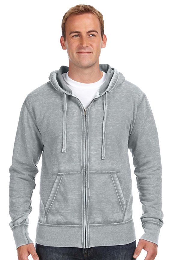 Vintage Zen Full-Zip Fleece Hood , JA8916 , CEMENT , XX-Large