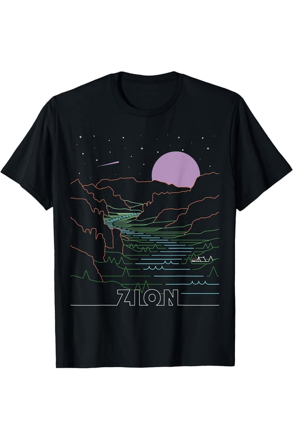 Vintage Zion National Park I Hiked Angels Landing Zion Utah Unisex T-Shirt for Men Women Kids Toddler,Black Color,Size YL