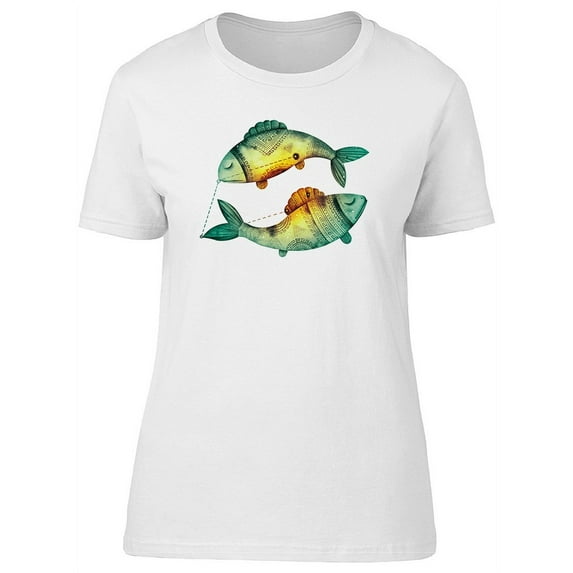 Vintage Zodiac, Pisces Symbol T-Shirt Women -Image by Shutterstock, Female XX-Large